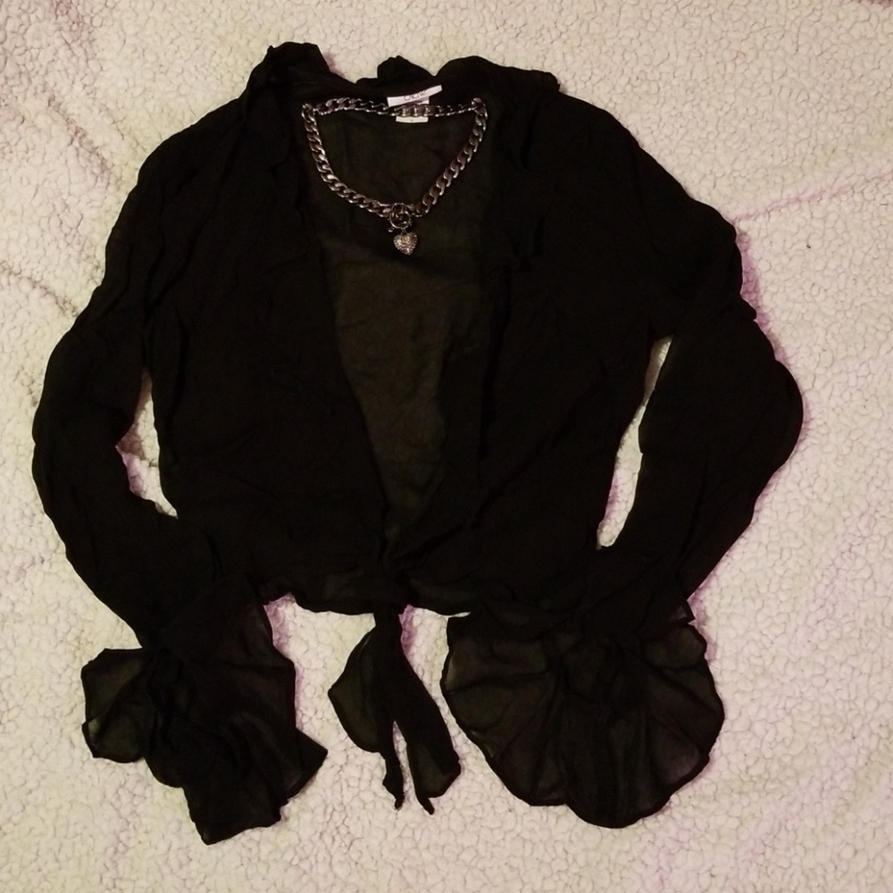 Black sheer cover top